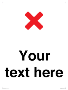 Custom plain background, red cross sign